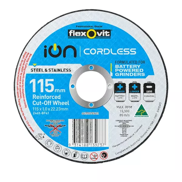 Flexovit Z46X Cordless Inox Cut Off Wheel