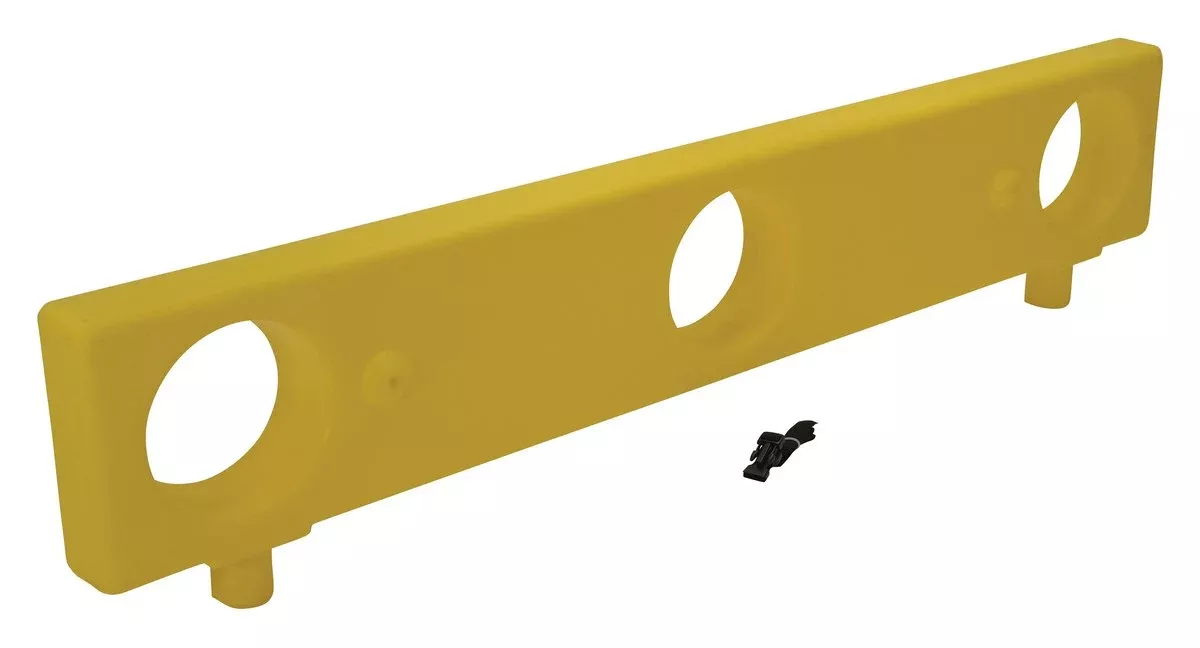 PLASTIC BARRICADE EXTENSION 12" YELLOW